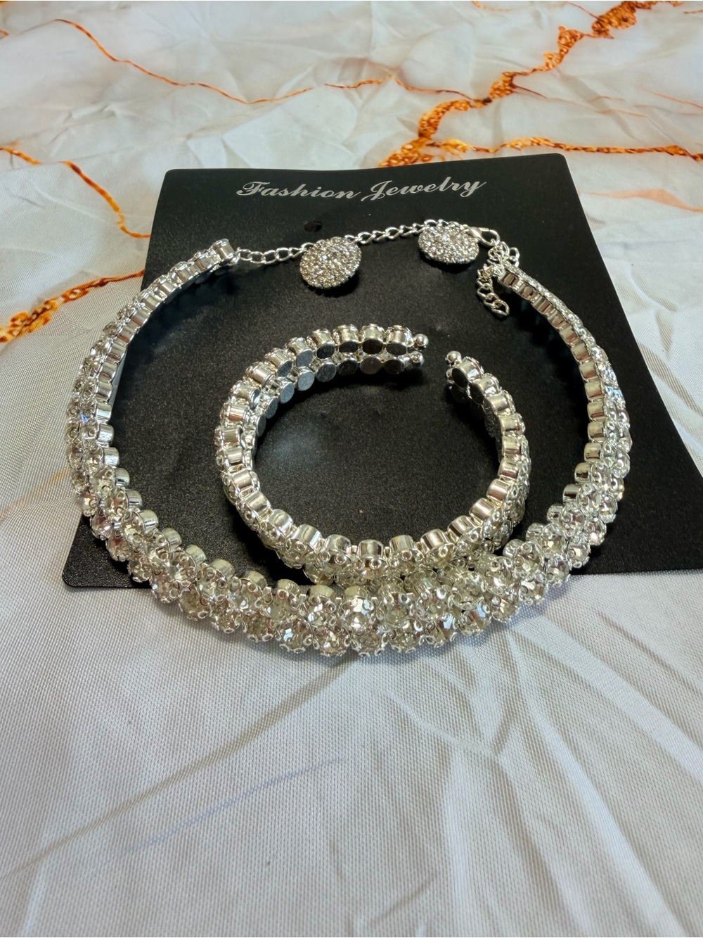 Rhinestone jewelry set NWT